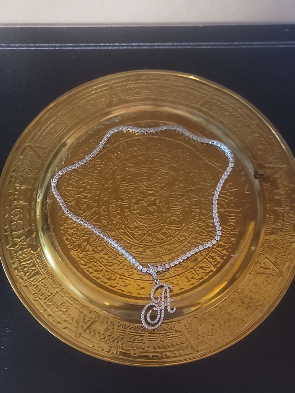 Boutique 9 Silver Crystal Initial 'A' Pendant Necklace